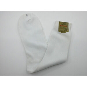 VTG Kohana Men's American Styled White Ribbed Nylon Dress Socks Sz. 10-13